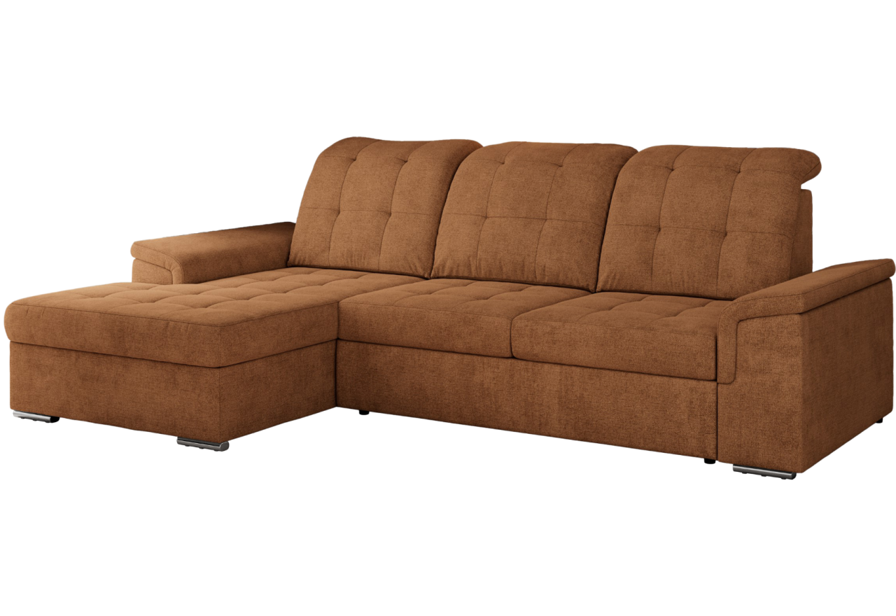 Narożnik MADRITO L - strona lewa - pomarańczowy, struktura