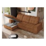 Narożnik MADRITO L - strona lewa - pomarańczowy, struktura