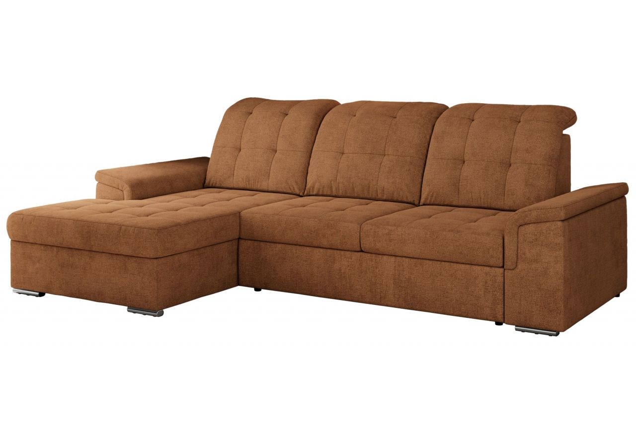 Narożnik MADRITO L - strona lewa - pomarańczowy, struktura