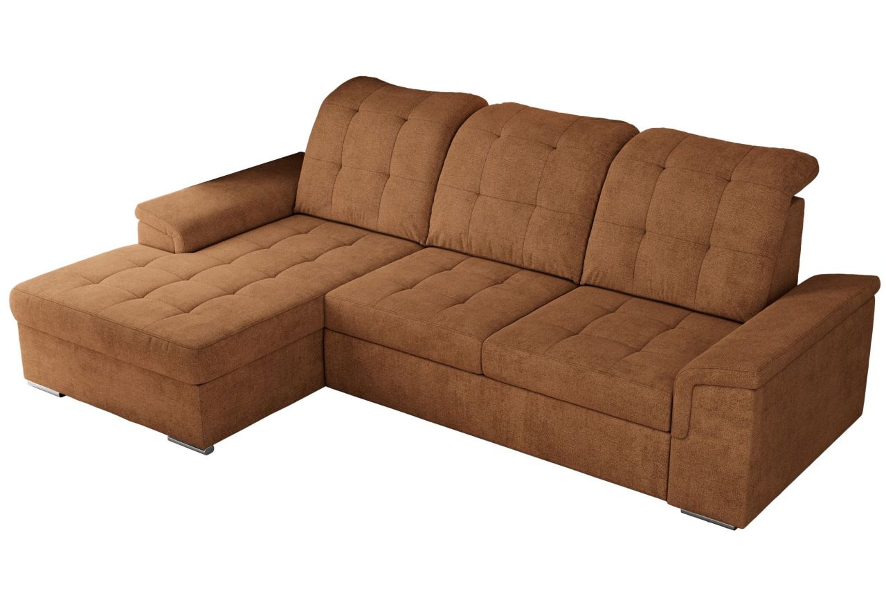 Narożnik MADRITO L - strona lewa - pomarańczowy, struktura