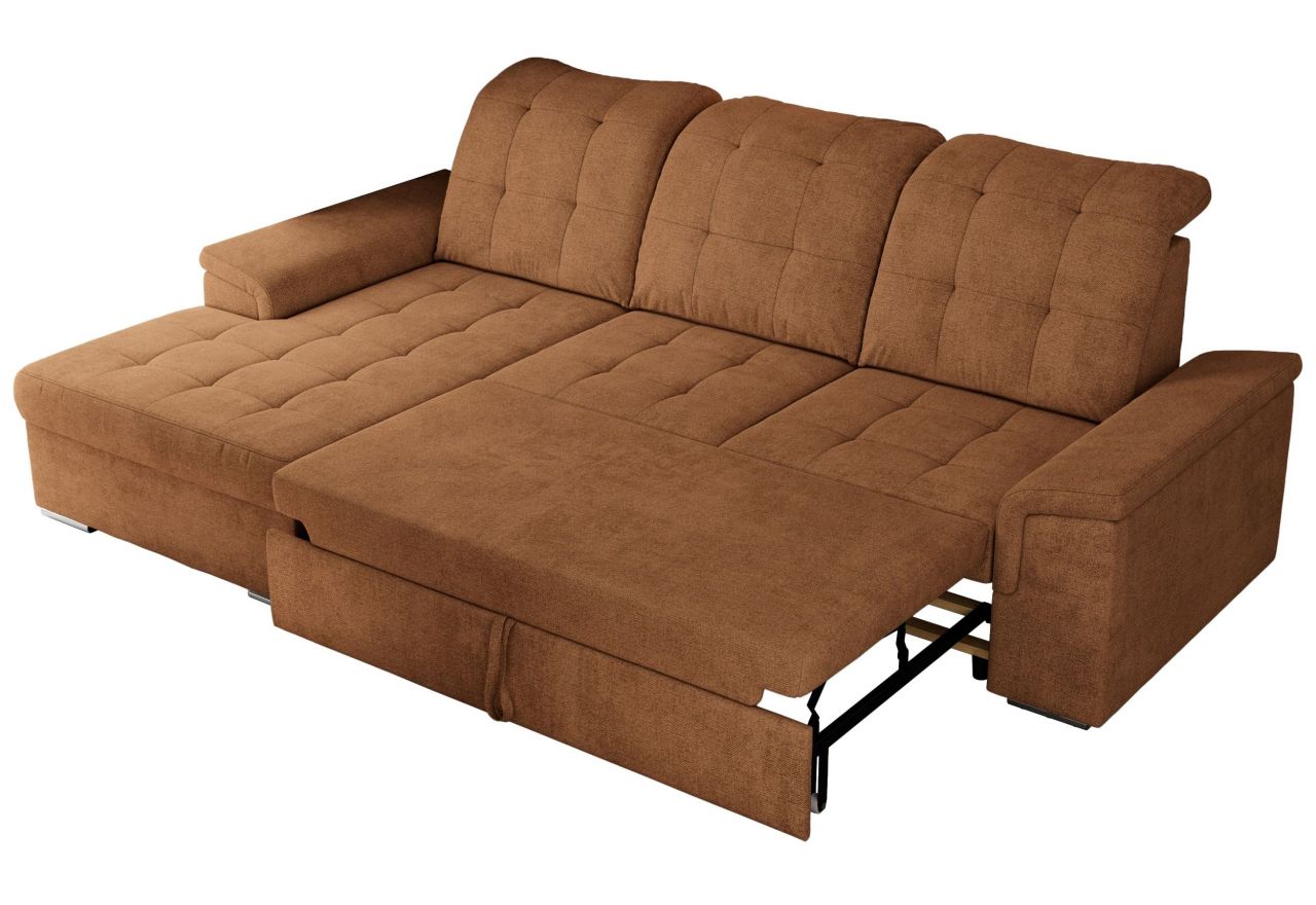 Narożnik MADRITO L - strona lewa - pomarańczowy, struktura