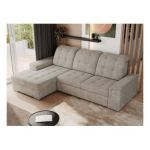 Narożnik MADRITO L - strona lewa - beżowy, struktura