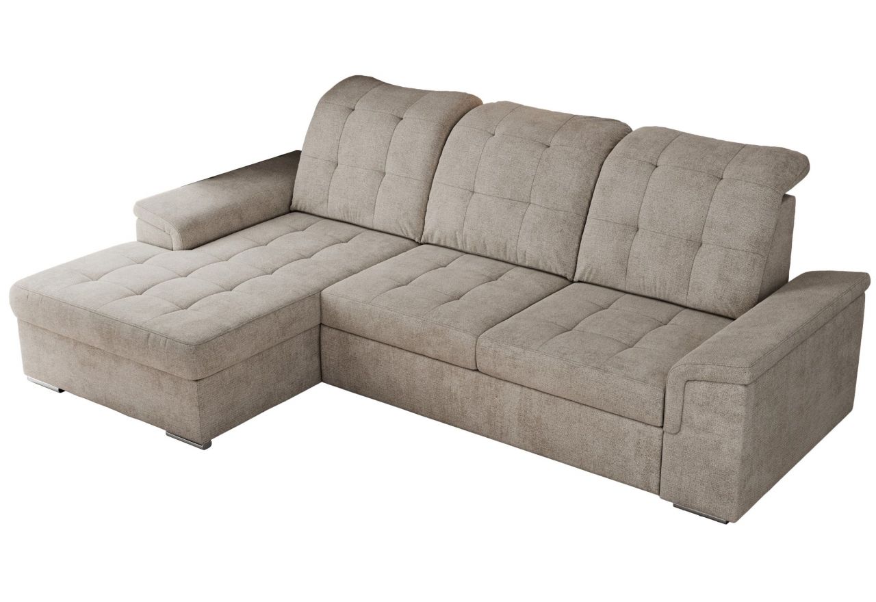 Narożnik MADRITO L - strona lewa - beżowy, struktura