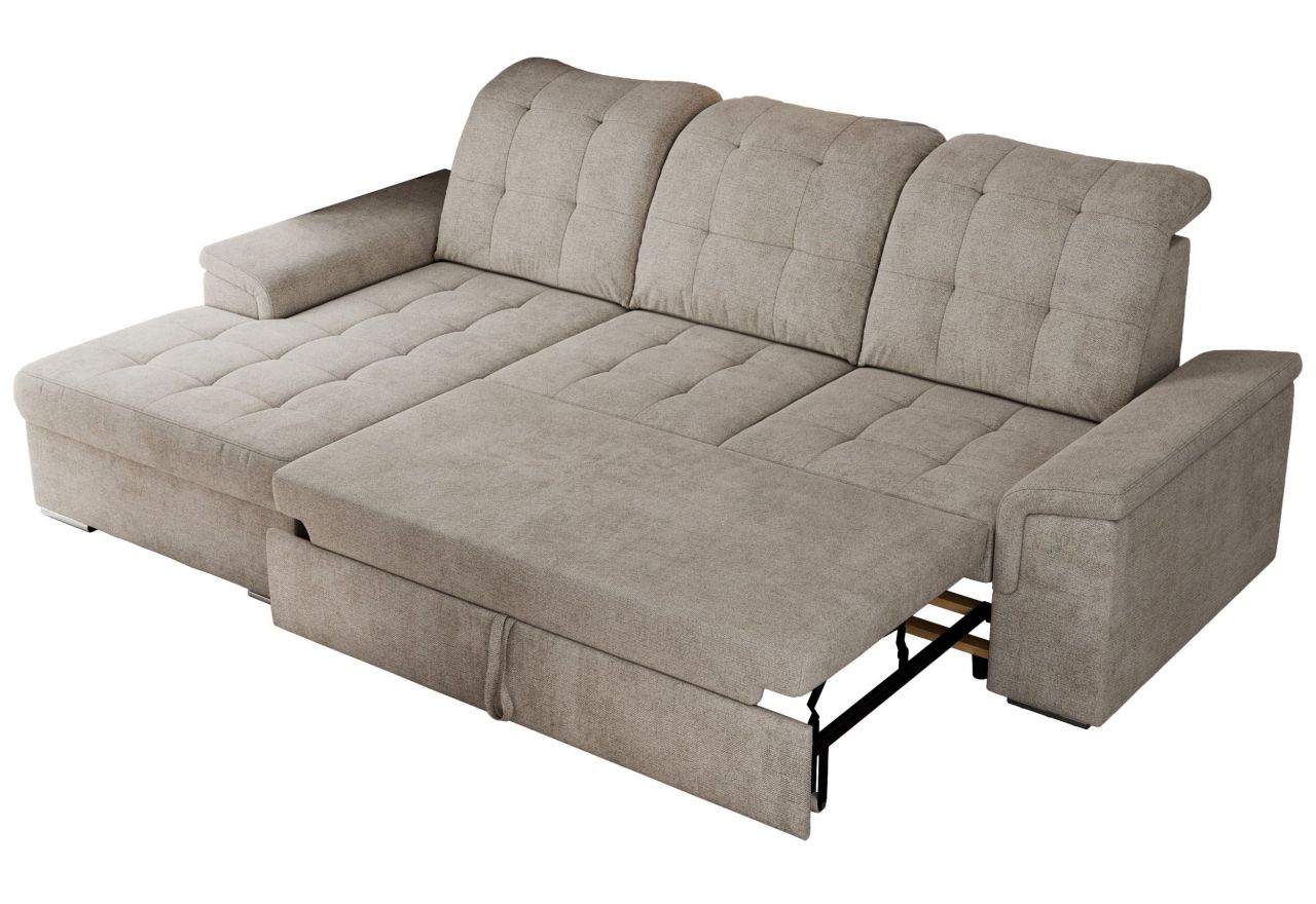 Narożnik MADRITO L - strona lewa - beżowy, struktura