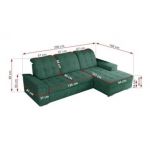 Narożnik MADRITO L - strona lewa - zielony, struktura