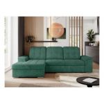 Narożnik MADRITO L - strona lewa - zielony, struktura