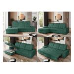 Narożnik MADRITO L - strona lewa - zielony, struktura