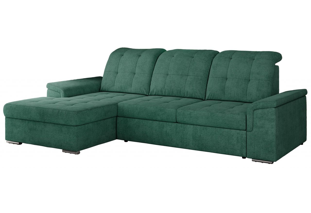 Narożnik MADRITO L - strona lewa - zielony, struktura