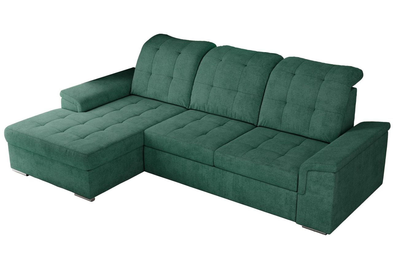 Narożnik MADRITO L - strona lewa - zielony, struktura