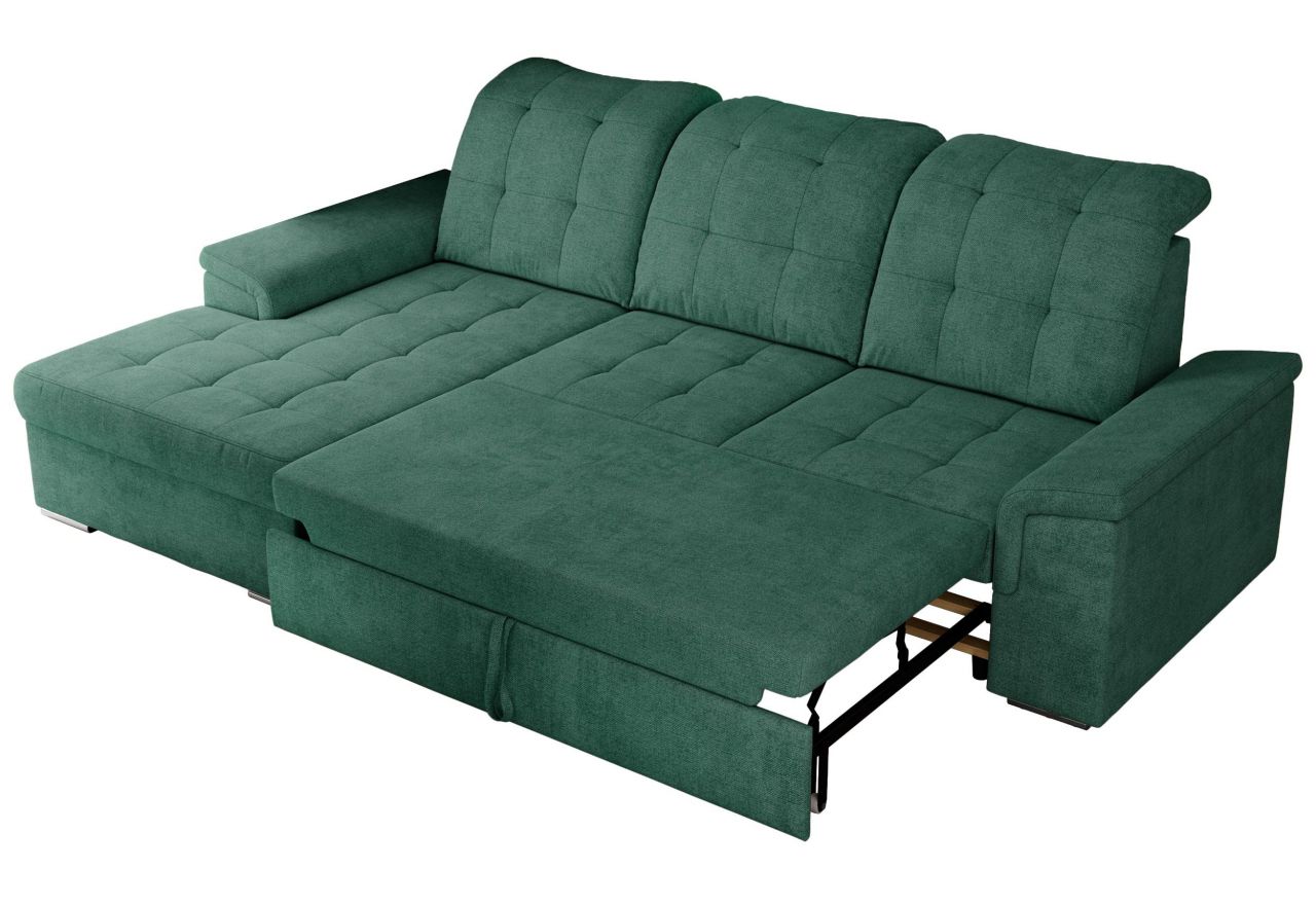 Narożnik MADRITO L - strona lewa - zielony, struktura