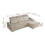 Narożnik MADRITO L - strona lewa - beżowy, welwet