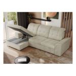 Narożnik MADRITO L - strona lewa - beżowy, welwet