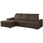 Narożnik MADRITO L - strona lewa - brązowy, welwet