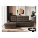 Narożnik MADRITO L - strona lewa - brązowy, welwet