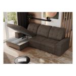 Narożnik MADRITO L - strona lewa - brązowy, welwet