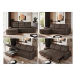 Narożnik MADRITO L - strona lewa - brązowy, welwet