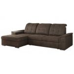 Narożnik MADRITO L - strona lewa - brązowy, welwet