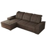 Narożnik MADRITO L - strona lewa - brązowy, welwet