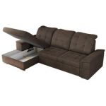 Narożnik MADRITO L - strona lewa - brązowy, welwet