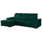 Narożnik MADRITO L - strona lewa - ciemnozielony, welwet
