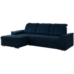 Narożnik MADRITO L - strona lewa - ciemnoniebieski, welwet