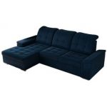 Narożnik MADRITO L - strona lewa - ciemnoniebieski, welwet