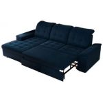 Narożnik MADRITO L - strona lewa - ciemnoniebieski, welwet