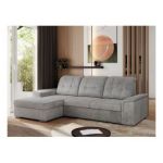 Narożnik MADRITO L - strona lewa - jasnoszary, welwet