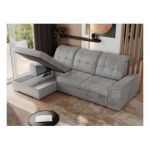 Narożnik MADRITO L - strona lewa - jasnoszary, welwet