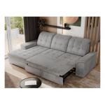 Narożnik MADRITO L - strona lewa - jasnoszary, welwet