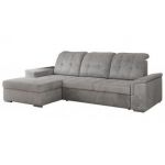 Narożnik MADRITO L - strona lewa - jasnoszary, welwet