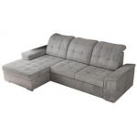 Narożnik MADRITO L - strona lewa - jasnoszary, welwet