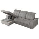 Narożnik MADRITO L - strona lewa - jasnoszary, welwet