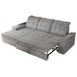 Narożnik MADRITO L - strona lewa - jasnoszary, welwet