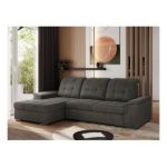 Narożnik MADRITO L - strona lewa - ciemnoszary, welwet