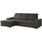 Narożnik MADRITO L - strona lewa - ciemnoszary, welwet