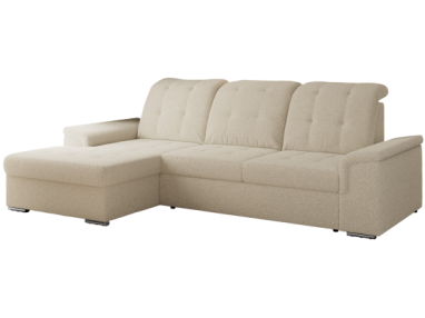 Narożnik MADRITO L - strona lewa - beżowy, boucle