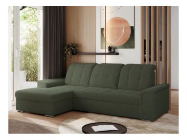 Narożnik MADRITO L - strona lewa - ciemnozielony, boucle