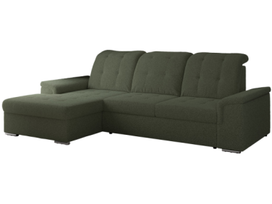 Narożnik MADRITO L - strona lewa - ciemnozielony, boucle