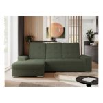 Narożnik MADRITO L - strona lewa - ciemnozielony, boucle