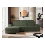 Narożnik MADRITO L - strona lewa - ciemnozielony, boucle