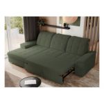 Narożnik MADRITO L - strona lewa - ciemnozielony, boucle