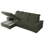 Narożnik MADRITO L - strona lewa - ciemnozielony, boucle