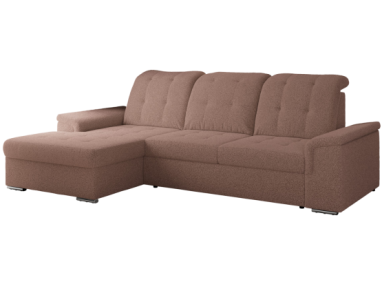 Narożnik MADRITO L - strona lewa - różowy, boucle