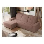 Narożnik MADRITO L - strona lewa - różowy, boucle