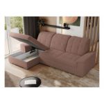 Narożnik MADRITO L - strona lewa - różowy, boucle