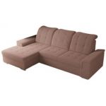 Narożnik MADRITO L - strona lewa - różowy, boucle