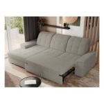 Narożnik MADRITO L - strona lewa - szary, boucle