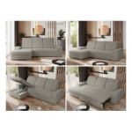 Narożnik MADRITO L - strona lewa - szary, boucle