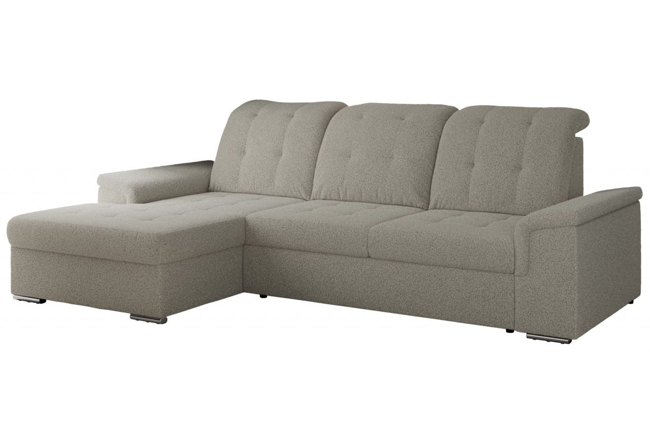 Narożnik MADRITO L - strona lewa - szary, boucle